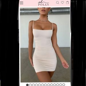 Oh Polly Bodycon Dress (Egg Shell Color)